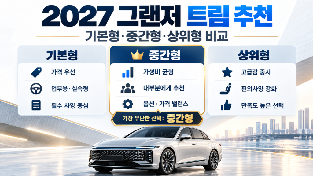 2027 그랜저 트림 추천