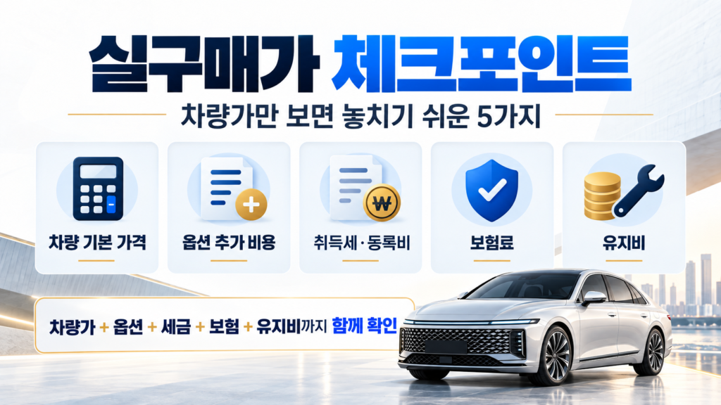 2027 그랜저 실구매가 체크포인트
