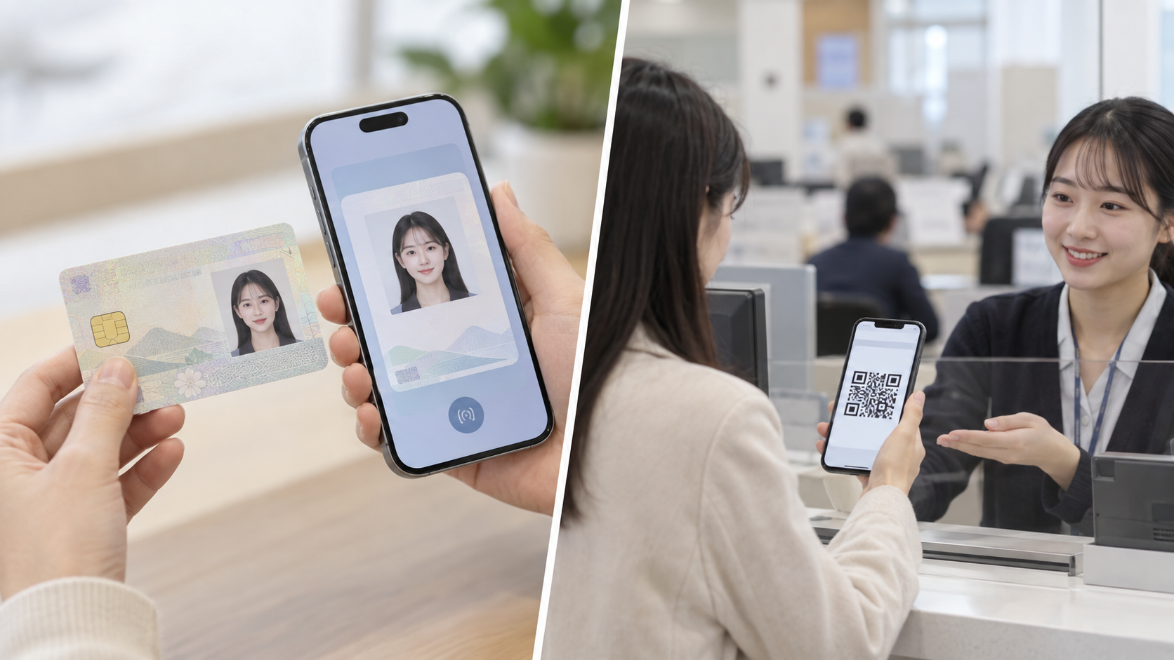 IC 주민등록증과 QR 발급방법 비교