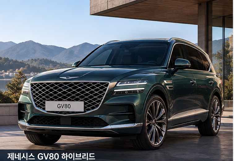 제네시스 GV80 하이브리드 외관 예시 이미지